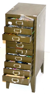 Lot 2147 - A Ten Drawer Filing Cabinet Containing Flies, Lures and Other Accessories, large quantity of...