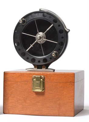 Lot 2152 - A Young's 4 1/2inch Alloy Special Edition 'Purist 2042' Centrepin Reel, with black enamel...