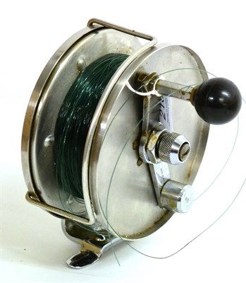 Lot 2161 - An Allcock's 6inch Alloy Big Game or Sea Reel, with black plastic handles