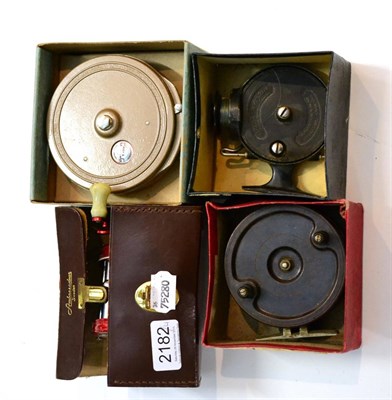 Lot 2182 - Four Boxed Reels, comprising an Allcock's 'Aerialite', an Allcock-Stanley light casting reel, a...