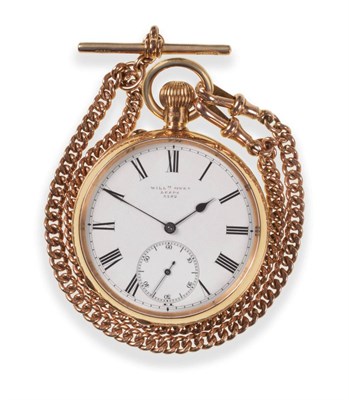 Lot 191 - An 18ct Gold Open Faced Pocket Watch, signed Willm Owen, Leeds, 1887, lever movement signed and...
