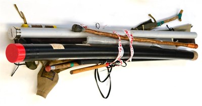 Lot 2206 - Nine Mixed Rods, including two Daiwa 'Whisker' Fly rods, a Sage Graphite rod, Sharpes split...