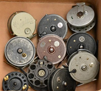 Lot 2219 - Ten Alloy Centrepin Reels, including Dowling & Sons, Rapidex, Gemina, Trudex, Float Queen,...