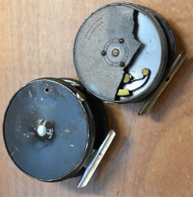 Lot 2239 - Two Damaged Hardy Alloy 'Perfect' Fly Reels - 3 3/8inch and 3 5/8inch