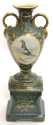 Lot 2012 - A Pottery Pigeon Trophy on Stand, inscribed 'Penrith H.S won by Jack Pattinson Esq, Beacon...