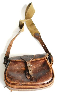 Lot 2055 - A Stitched Leather Cartridge Bag, with leather strap