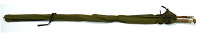 Lot 2093 - An Early 16ft 3inch Double Handed Split Cane Salmon Rod, no maker's name, with steel centre,...