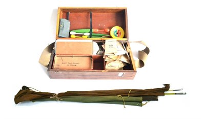 Lot 2101 - Mixed Tackle, including a Hardy 3pce bamboo 'The General' rod, two other rods, four Scarborough...