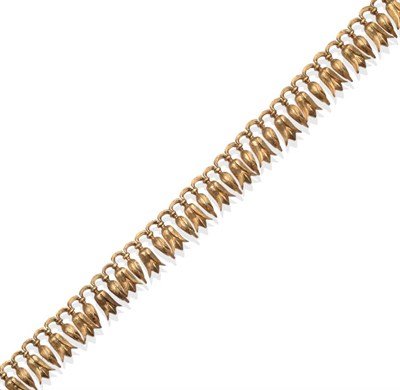 Lot 216 - A Fancy Necklace, the links in tulip motifs, length 40cm
