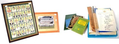 Lot 1035 - A Collection of Cricket Memorabilia, including an album of Cricket Autograph Collectors Cards,...