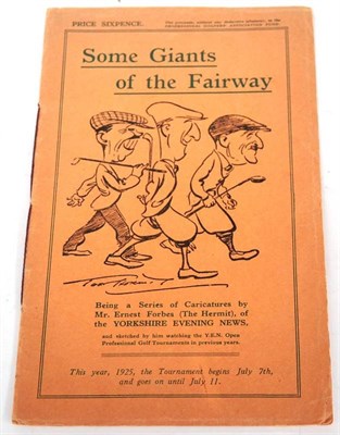 Lot 1042 - Comic Golf Booklet - Some Giants of the Fairway 1925, being a series of caricatures by Mr...