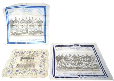 Lot 1047 - Three Printed F.A. Cup Final Football Team Souvenirs - English Cup Final 1906 Everton v...