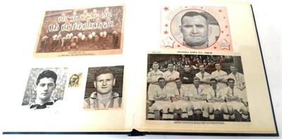 Lot 1049 - An Album Containing a Large Collection of 1940's to 1950's Football Autographs, mostly signed...