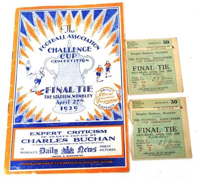 Lot 1059 - A 1929 F.A. Cup Final Programme - Bolton Wanderers v Portsmouth, official souvenir programme...