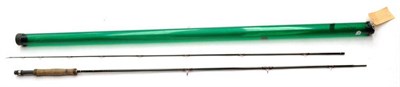 Lot 1104 - A 2pce 9' 6"; Fibatube Trout Fly Rod, hand built on Hardy blanks by Chas Burns, York, in rod...