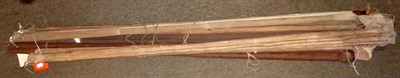 Lot 1106 - Six Early Salmon Rods - Worming rod by Gillett constructed of mixed materials, Hardy greenheart...