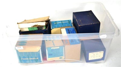 Lot 1137 - Eight Boxed Reels, comprising Mitchell Salt Water spinning, Penn Super Mariner 49M, Penn...