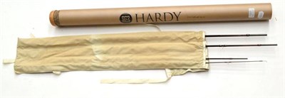 Lot 1201 - A Hardy 4pce 9' Carbon 'L.R.H Lightweight No.5' Fly Rod, in a rod and alloy tube