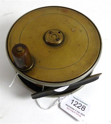 Lot 1228 - An M.Garnett of Dublin 4 3/4"; Salmon Reel, with brass face, ebonite back, nickel rims, horn...