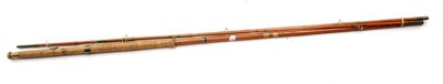 Lot 1261 - A Hardy 3pce Cane 'The Dapping' Rod, serial number G32561, with agate lined tip guide, together...