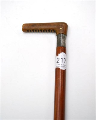 Lot 2174 - A Victorian Rhinoceros Horn Handled Walking Stick, circa 1895, the plain cylindrical handle...