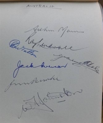 Lot 1010 - An Album of Cricketers Signatures from 1948 to 1951, including South Africa, England,...