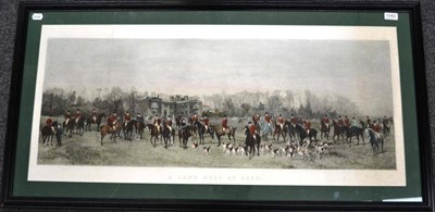 Lot 1042 - After Heywood Hardy, `Lawn Meet at Aske', coloured photogravure print, 44cm by 101cm