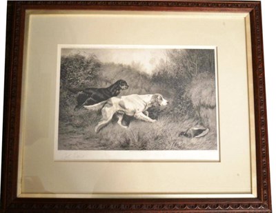 Lot 1047 - Colin Graeme (Roe), Setters and Pointers in Moorland Settings, a pair of black and white...