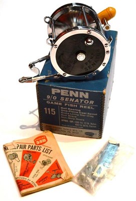 Lot 1080 - A Boxed Penn 9/0 Senator Game Fish Reel No 115, with tools and manual, in original card box