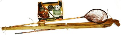 Lot 1082 - Mixed Tackle, including a Wallace Watson centrepin reel (a.f.), Hardy Viscount 150 reel,...