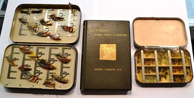 Lot 1087 - A Hardy Brown Bakelite Neroda Dry Fly Box, with fourteen plastic covered compartments...