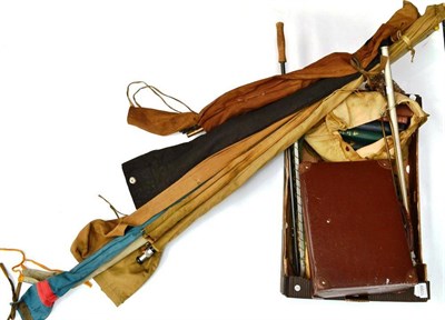 Lot 1099 - Mixed Tackle, including reels, fly boxes and flies, books, tackle bags, two landing nets and...