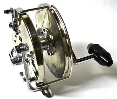 Lot 1154 - An Allcocks 6"; Alloy 'Leviathan' Big Game Fishing Reel, with black handles