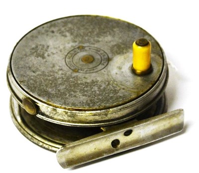 Lot 1178 - A Hardy 3 3/8"; Alloy Duplicated Mk.II 'Perfect' Fly Reel, with slim ivorine handle, alloy foot