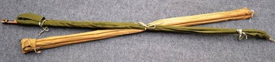 Lot 1197 - Two Split Cane Fly Rods:- Hardy 3pce 'L.R.H Greased Line Rod', serial number E48791, with agate...