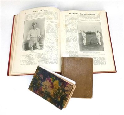 Lot 6 - Three Sporting Books - Cricket of Today by Percy Cross 1902, a rare 1896-97 Season...