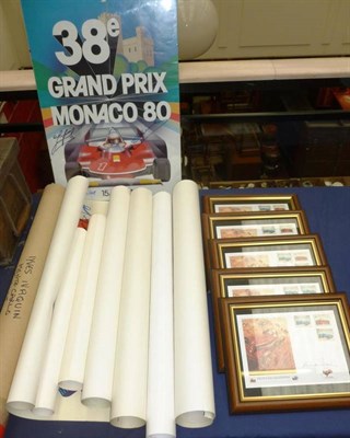 Lot 13 - A Collection of Monaco Grand Prix Memorabilia, some items signed, including five framed and...