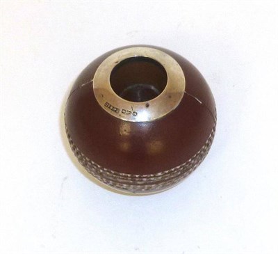 Lot 24 - A Doulton Silicon Ware Match Ball in the Form of a Cricket Ball, impressed makers mark, also...