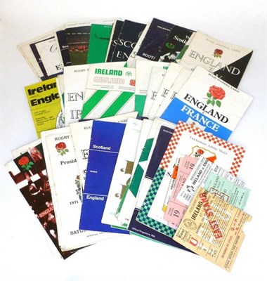 Lot 56 - A Collection of International Rugby Union Programmes and Tickets, from the 1950's to the...