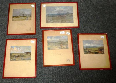 Lot 92 - Lionel Edwards - ";In Beaufortshire - Whitewell Woods";, colour print laid down, signed in...