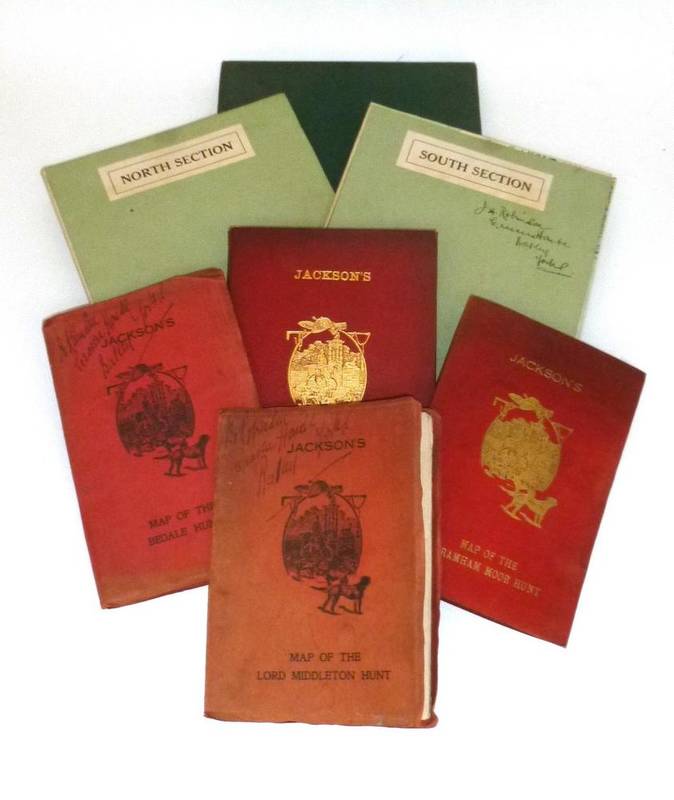 Lot 98 - Four Jacksons Folding Hunt Maps - Bramham Moor Hunt, Bedale Hunt, Middleton Hunt and Badsworth...