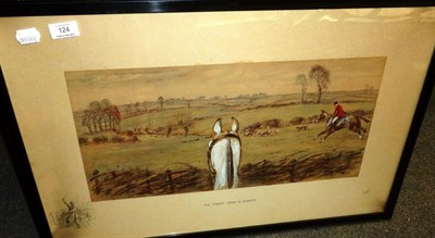 Lot 124 - Charles Johnson Payne (Snaffles) - ";The Finest View in Europe";,  hunting scene, coloured...