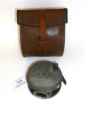 Lot 144 - A Hardy 3 1/4"; Alloy Wide Drum Duplicate Mk.II 'Perfect' Fly Reel, with slim black handle, notched