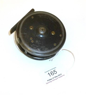 Lot 165 - A Hardy 3 1/8"; Alloy Duplicated Mk.II 'Uniqua' Fly Reel, with horn handle, telephone drum...