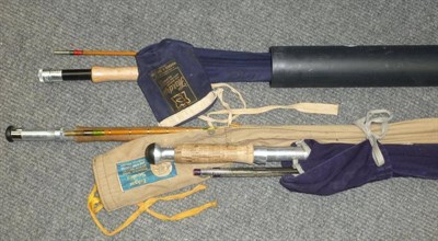 Lot 168 - A Hardy 2pce 8ft Split Cane Palakona No.7 Fly Rod, with red whipping, plastic covered cork...