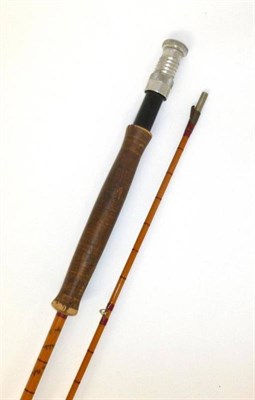 Lot 194 - A Hardy 2pce Split Cane 'Perfection' Fly Rod, serial number H9550, circa 1956, with burgundy...