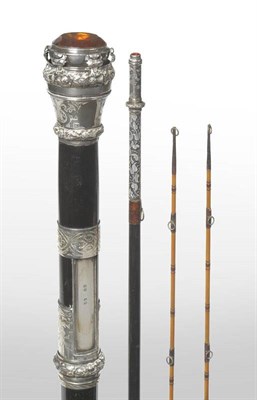Lot 212 - A Fine 19th Century Silver Mounted Presentation Salmon Rod by A & G Wilson, maker to H.R.H....