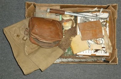 Lot 270 - Mixed Tackle, including a bamboo handled landing net, a bag of big game lures, other smaller lures