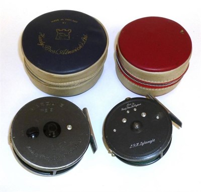 Lot 274 - Two Hardy Fly Reels - Marquis No.8/9, in a leather zip case, and L.R.H. Lightweight, in a...