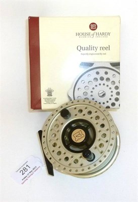 Lot 281 - A Boxed Hardy 'MLA Gold 350' Limited Edition High Tech Fly Reel No.239, with neoprene bag,...